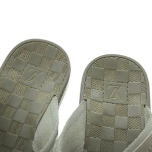 ルイヴィトン LOUIS VUITTON ビーチサンダル トング ダミエ柄 5 24.5cm カーキ /MI ■GY62 メンズ