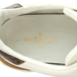 ルイヴィトン LOUIS VUITTON タイムアウトラインスニーカー シューズ LVゴールド金具 レザー 38 24.5cm 白 ホワイト /MI ■GY62 レディース
