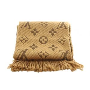 ルイヴィトン LOUIS VUITTON エシャルプ ジャイアント モノグラムジャングル マフラー フリンジ ウール シルク混 茶 ブラウン 413287 /MI ■OH ■GY62 レディース