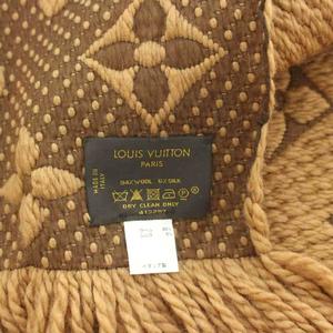 ルイヴィトン LOUIS VUITTON エシャルプ ジャイアント モノグラムジャングル マフラー フリンジ ウール シルク混 茶 ブラウン 413287 /MI ■OH ■GY62 レディース