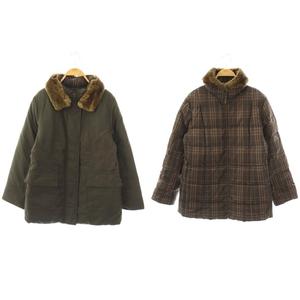 バーバリー BURBERRY レッキスファー ダウンジャケット リバーシブル 裏地チェック 9 ブラウン ダークカーキ /ES ■GY53 メンズ
