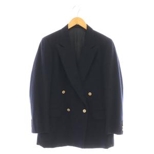 バーバリーズ Burberrys テーラードジャケット ロゴボタン 金ボタン ダブル ネイビー /DO ■GY53 レディース
