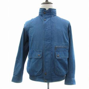 バーバリーズ Burberrys デニムジャケット ブルゾンジャケット ミドル丈 スタンドカラー フード付き 2way M 青 ブルー /YS18 ■GY53 メンズ