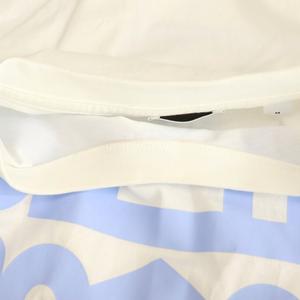 バーバリー BURBERRY Tシャツ カットソー 半袖 ロゴプリント M ホワイト ライトブルー /ES ■GY57 メンズ