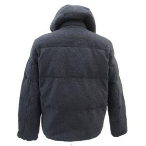 ナノ&コー nano&co ナノユニバース ダウンジャケット ミドル丈 M グレー フード付き /SM8 ■GY58 メンズ