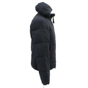 ナノ&コー nano&co ナノユニバース ダウンジャケット ミドル丈 M グレー フード付き /SM8 ■GY58 メンズ