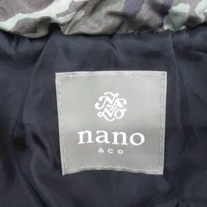 ナノ&コー nano&co ナノユニバース ダウンジャケット ミドル丈 M グレー フード付き /SM8 ■GY58 メンズ