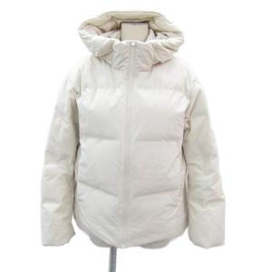 ユニクロ UNIQLO ダウンジャケット ミドル丈 フード付き M オフホワイト 白 /SY32 ■GY58 メンズ