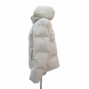 ユニクロ UNIQLO ダウンジャケット ミドル丈 フード付き M オフホワイト 白 /SY32 ■GY58 メンズ