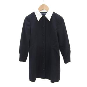 ラルフローレン RALPH LAUREN ワンピース 140cm ネイビー 紺 白襟 長袖 ボタンダウン /SY33 ■GY58 女の子 キッズ