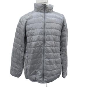 ユニクロ UNIQLO ダウンジャケット ミドル丈 ナイロン XL グレー  /SM1 ■GY61 メンズ