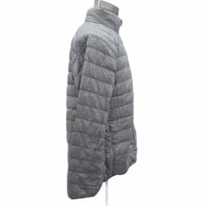 ユニクロ UNIQLO ダウンジャケット ミドル丈 ナイロン XL グレー  /SM1 ■GY61 メンズ