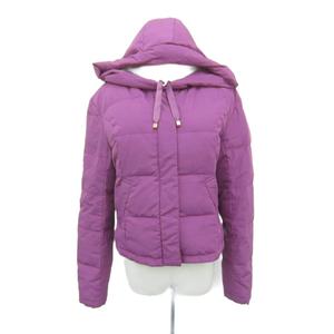 ミッシュマッシュ MISCH MASCH ダウンジャケット ミドル丈 フード付き M パープル 紫 /SY13 ■GY61 レディース