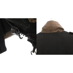 ジャストカヴァリ JUST cavalli ダウンジャケット ジップアップ 50 ブラウン ブラック 切替デザイン /UO ■GY61 メンズ