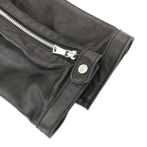 ラブレス LOVELESS フーデットラムレザージャケット ダブルジップアップ 2 袖ジップ シープスキン 羊革 黒 ブラック /GV ■GY61 メンズ