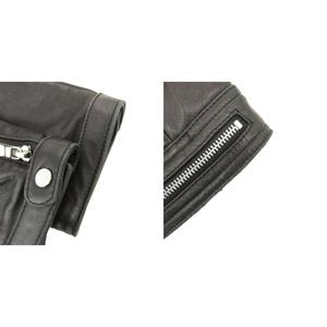 ラブレス LOVELESS フーデットラムレザージャケット ダブルジップアップ 2 袖ジップ シープスキン 羊革 黒 ブラック /GV ■GY61 メンズ