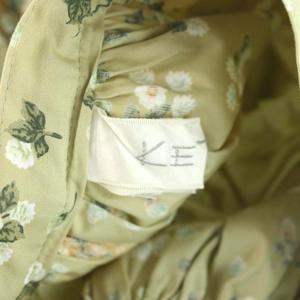 未使用品 ケティ KETTY ロングスカート フレアスカート ティアードスカート M ライトグリーン 黄緑 花柄 小花柄 鹿柄 アニマル柄 総柄 ボタンフロント 前開き /KW ■GY58 レディース