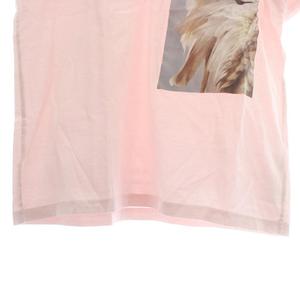 バーバリー BURBERRY Tシャツ カットソー 半袖 クルーネック モンタージュ LOVE プリント オーバーサイズ XS ピンク /XZ メンズ