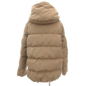 ディスコート Discoat 美品 ダウンジャケット L ジップアップ フード ベージュ /AE ■GY59 レディース