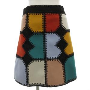 ラブレス LOVELESS パッチワークスカート ひざ丈 34 刺繍 マルチカラー /GV ■GY59 レディース