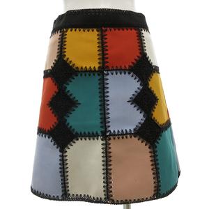 ラブレス LOVELESS パッチワークスカート ひざ丈 34 刺繍 マルチカラー /GV ■GY59 レディース