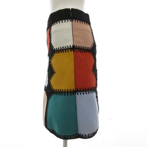 ラブレス LOVELESS パッチワークスカート ひざ丈 34 刺繍 マルチカラー /GV ■GY59 レディース