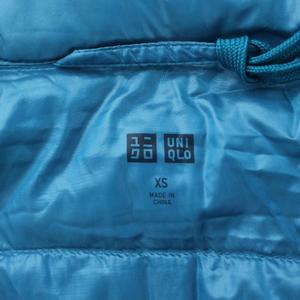 ユニクロ UNIQLO ダウンジャケット ジップアップ ハイネック XS 水色 ライトブルー /PP ■GY59 メンズ