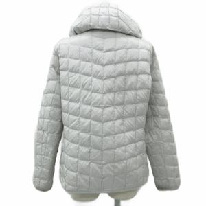 ユニクロ UNIQLO ダウンジャケット L 白 ホワイト フード付き ミドル丈 /YS18 ■GY58 レディース