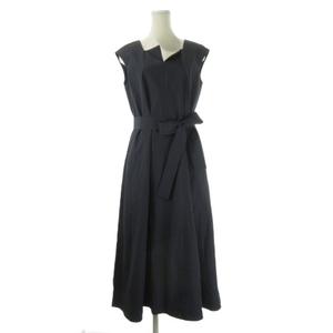 ケティ KETTY ロングワンピース キーネック ノースリーブ ウエストマーク M 紺 ネイビー /CK12 ■GY58 レディース