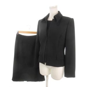 M.E.S-3 modern Elegance Simple ブラックフォーマル スーツ 3点セット 7 黒 ブラック 膝丈スカート /MN7 ■GY58 レディース