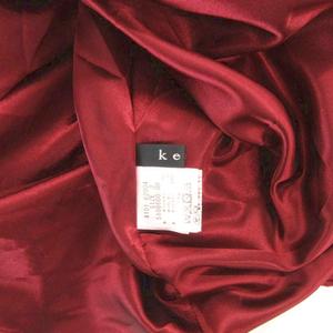 ケティ KETTY 美品 ワンピース 3 赤 レッド ノースリーブ  ロング丈  地模様 518600-00 /HW ■GY60 レディース