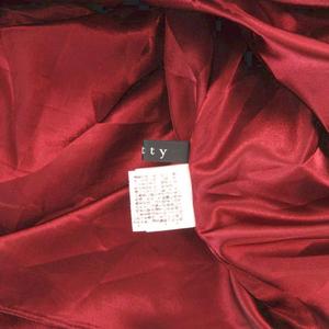 ケティ KETTY 美品 ワンピース 3 赤 レッド ノースリーブ  ロング丈  地模様 518600-00 /HW ■GY60 レディース