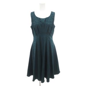 ケティ KETTY 美品 ワンピース 3 グリーン 緑 ノースリーブ ラウンドネック ロング丈 総柄 5108600-00 /HW ■GY60 レディース