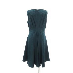 ケティ KETTY 美品 ワンピース 3 グリーン 緑 ノースリーブ ラウンドネック ロング丈 総柄 5108600-00 /HW ■GY60 レディース