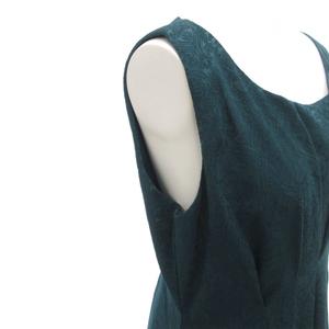 ケティ KETTY 美品 ワンピース 3 グリーン 緑 ノースリーブ ラウンドネック ロング丈 総柄 5108600-00 /HW ■GY60 レディース