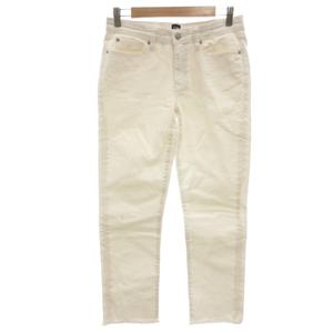 ギャップ GAP DENIM ジーンズ デニムパンツ 26 白 ホワイト 無地 クロップド丈 フリンジ裾 /SJ ■GY60 レディース