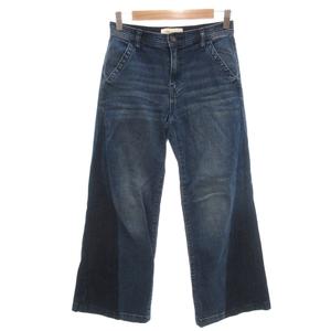 ギャップ GAP デニムパンツ ジーンズ 25 インディゴブルー ワイドシルエット スラッシュポケット /NL ■GY58 レディース