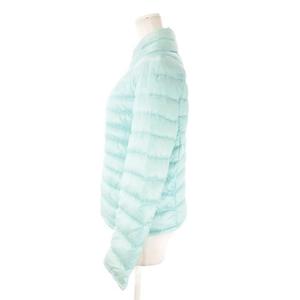 ユニクロ UNIQLO ダウンジャケット M 緑 グリーン 無地 スタンドカラー 長袖 /AO18 ■GY61 レディース