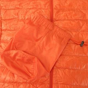ユニクロ UNIQLO ダウンジャケット S オレンジ 無地 スタンドカラー 長袖 ポーチ付き /AH12 ■GY61 メンズ