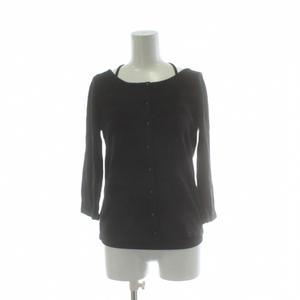 ケティ KETTY アンサンブルニット 2 黒 ブラック 無地 ラウンドネック 七分袖 ラメ入り /PP ■GY58 レディース