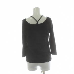 ケティ KETTY アンサンブルニット 2 黒 ブラック 無地 ラウンドネック 七分袖 ラメ入り /PP ■GY58 レディース