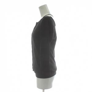 ケティ KETTY アンサンブルニット 2 黒 ブラック 無地 ラウンドネック 七分袖 ラメ入り /PP ■GY58 レディース