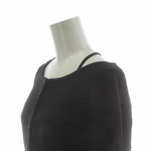 ケティ KETTY アンサンブルニット 2 黒 ブラック 無地 ラウンドネック 七分袖 ラメ入り /PP ■GY58 レディース