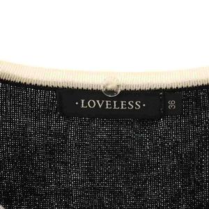 ラブレス LOVELESS ニット プルオーバー Vネック 36 ブラック ホワイト /DF ■GY58 レディース