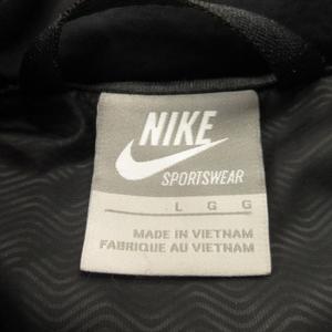 ナイキ NIKE ダウンジャケット スポーツウエア L 黒 ブラック ジップアップ フード収納あり 351565-010 /MN5 ■GY63 レディース