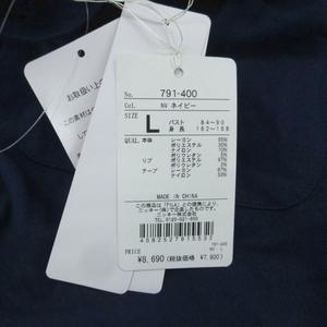 フィラ FILA ゴルフウェア ワンピース ひざ丈 L 紺 ネイビー 半袖 ハイネック ロゴ刺繍 /SM42 ■ECB001 レディース