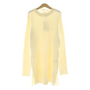 未使用品 ザラ ZARA リブニットワンピース 長袖 ひざ丈 女の子 164cm アイボリー /KU ■ECB001 キッズ