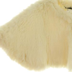 コムサイズム COMME CA ISM ラビットファーポンチョ F オフホワイト /MY ■OS ■ECB001 レディース