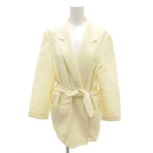マックスマーラ MAX MARA チェスターコート ウール 42 アイボリー ノッチドラペル ベルト付きミドル ハーフ丈 /HW ■ECD001 レディース