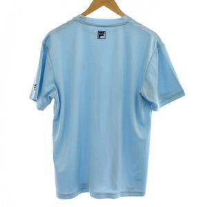 フィラ FILA Tシャツ スポーツウェア L 水色 半袖 ラウンドネック ロゴ刺繍 /GG ■GY58 メンズ